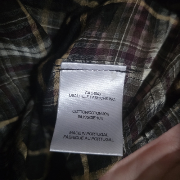 Beaufille Plaid High-Neck Top - Picture 4 of 4